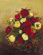 Robert Scott Duncanson Roses Still Life Sweden oil painting artist